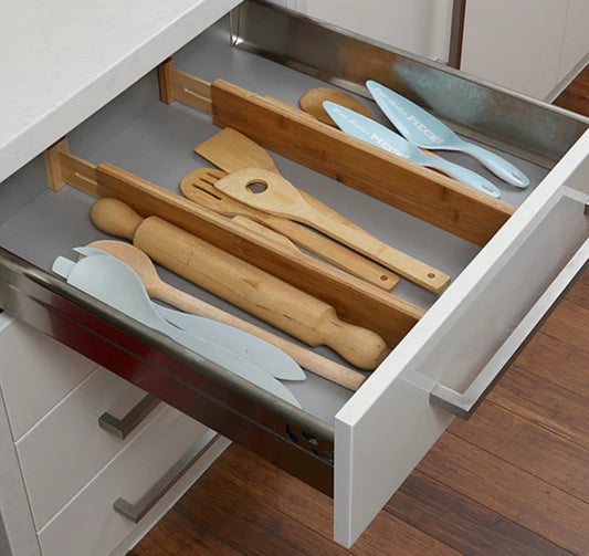 Bamboo Shallow Drawer Dividers - 2 pack