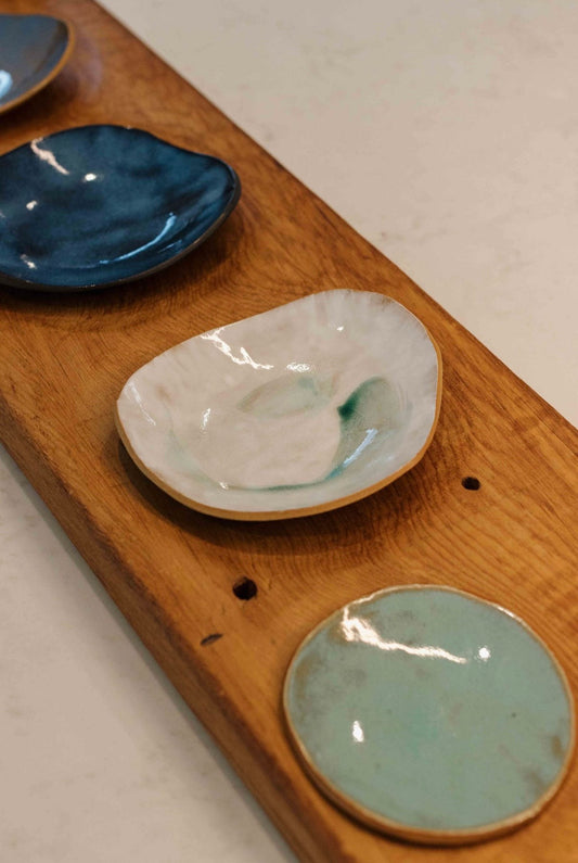 Vasti Pottery Sea Mist Dishes Set of Two