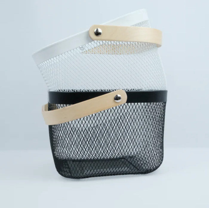 Wire Wood Basket Single