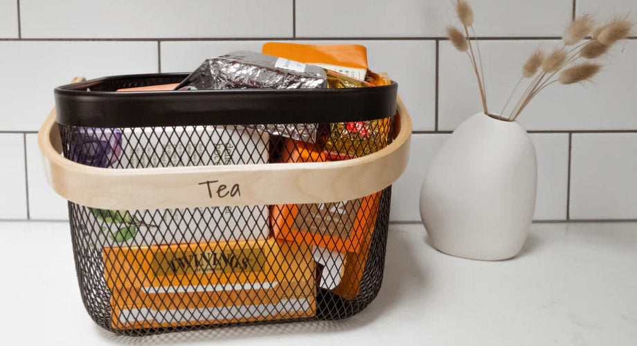 Wire Wood Basket Single