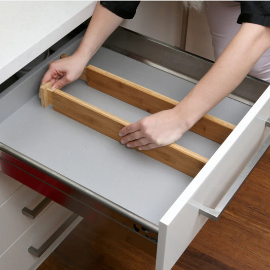 Bamboo Shallow Drawer Dividers - 2 pack
